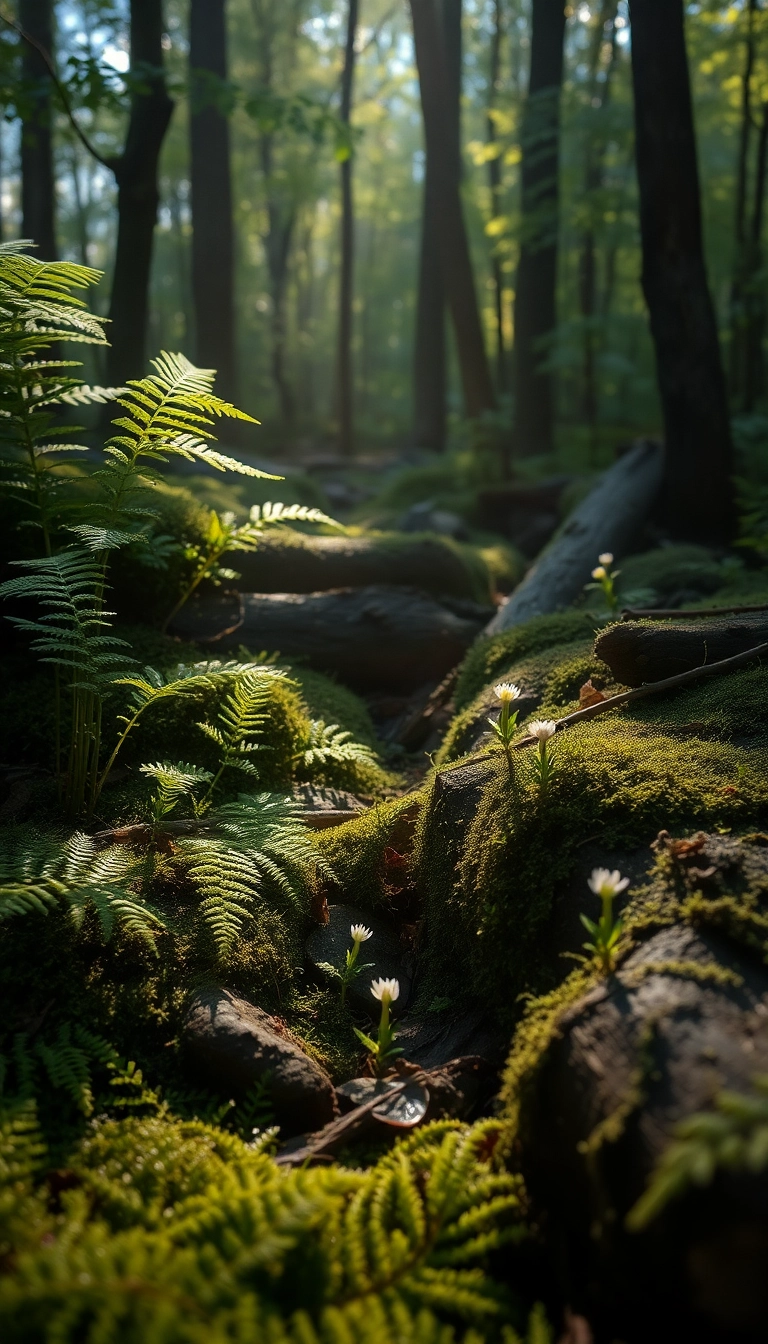 iPhone Fun Spring Forest Floor Luxurious Background Copyright-Free Photo